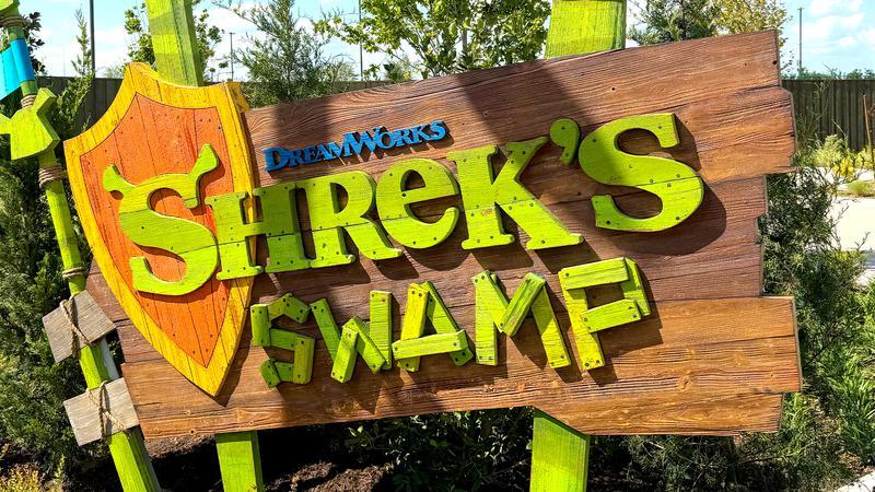 Shrek's Swamp sign.