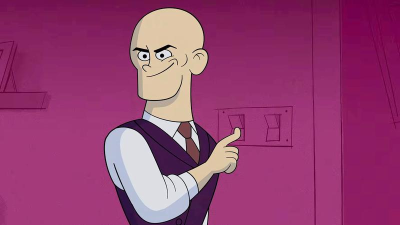 Lex Luthor scheming against Superman.