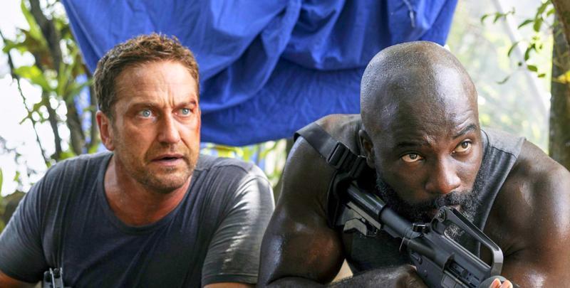 Gerard Butler and Mike Colter in Plane