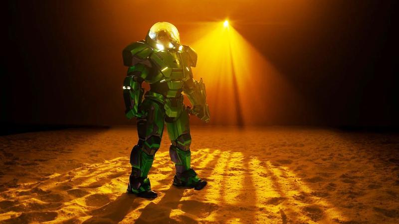 Lex Luthor in his warsuit.