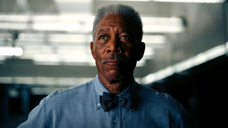 Morgan Freeman as Lucius Fox in The Dark Knight