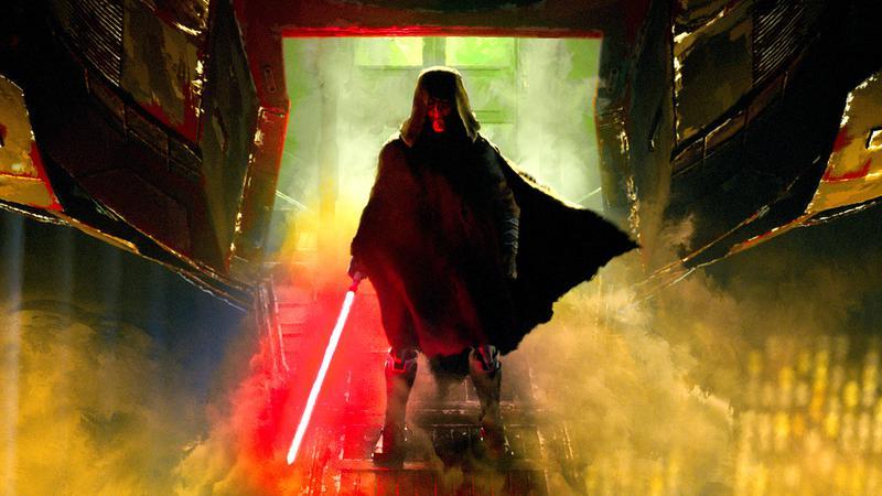 Darth Maul exiting a ship in Maul – Shadow Lord.