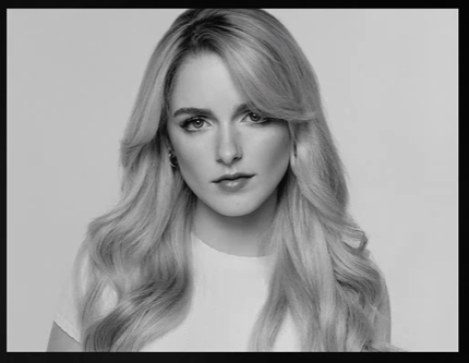 Mckenna Grace black and white headshot.