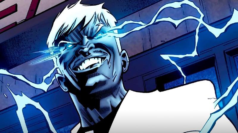 Mister Negative with energy shooting from his eyes in Marvel Comics