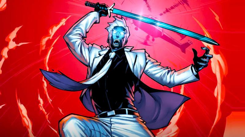 Mister Negative flying toward the camera in Marvel Comics
