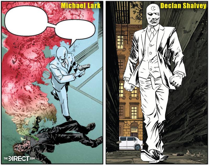 Mr. Knight Moon Knight Costume Design Comic Panels