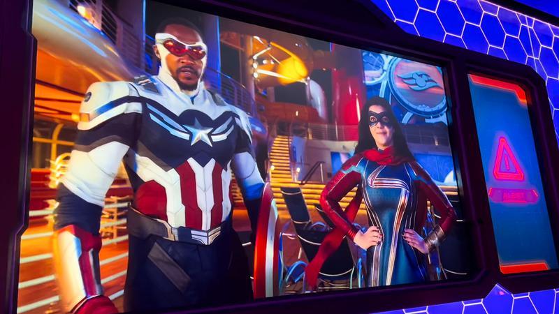 Ms Marvel and Captain America on Avengers Quantum Encounter.