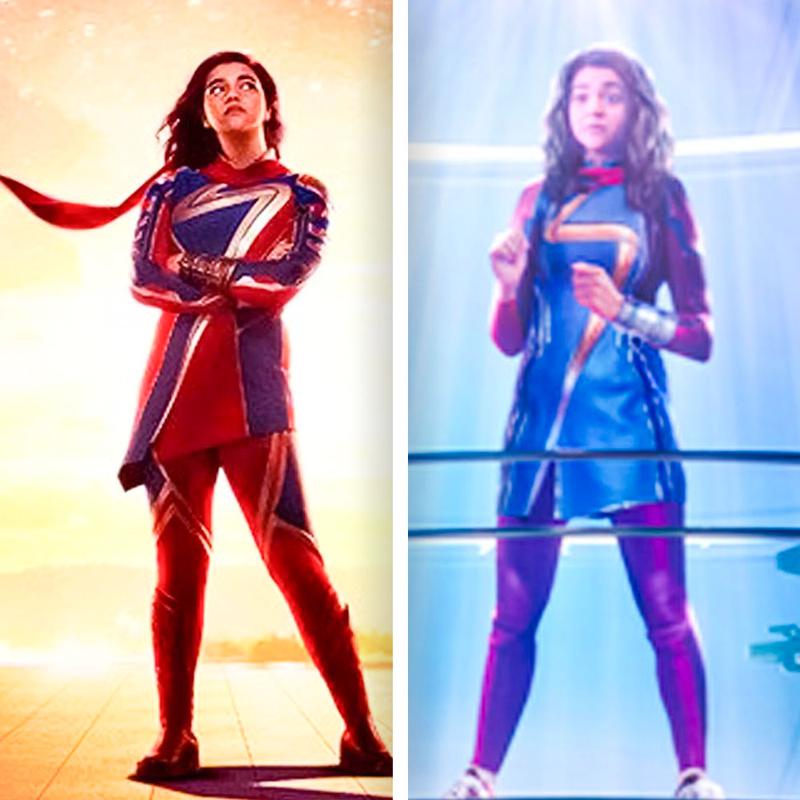Ms Marvel in The Marvels and Avengers Infinity Defense.