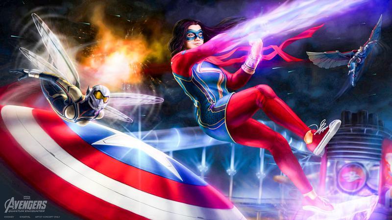Ms Marvel on Avengers Quantum Encounter poster.