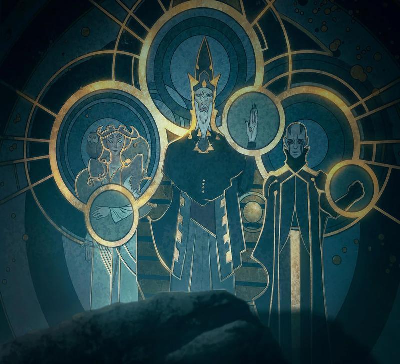Mortis Gods mural from Star Wars Rebels