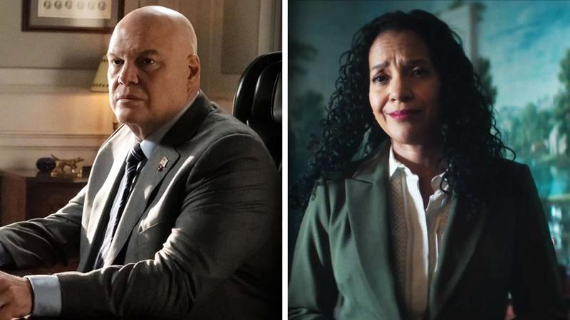 Sheila Rivera and Kingpin in Daredevil Born Again.