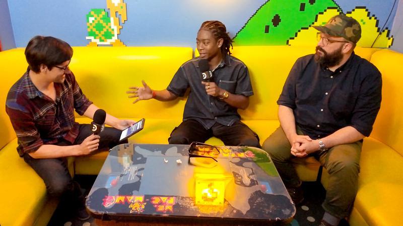 Night Patrol Director Ryan Prows and Star RJ Cyler being interviewed by The Direct.