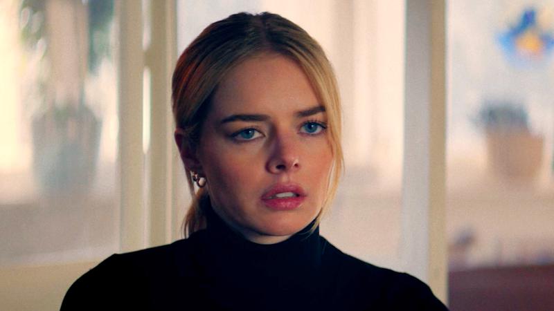 Samara Weaving as Lisa in Over Your Dead Body.