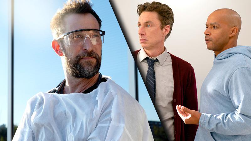 Dr. Robbie from The Pitt and JD and Turk from Scrubs.