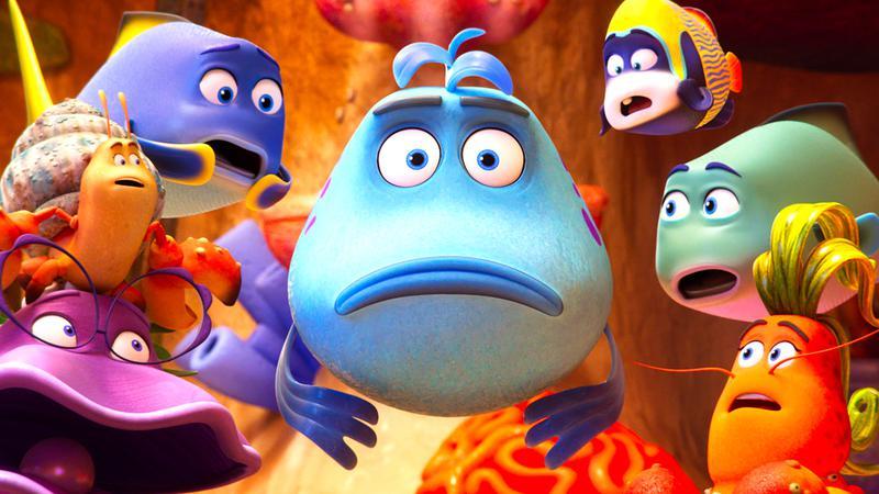 Fish and the underwater cast of fish in Pout Pout Fish.