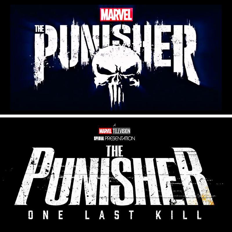 The Punisher Netflix and The Punisher One Last Kill logo.