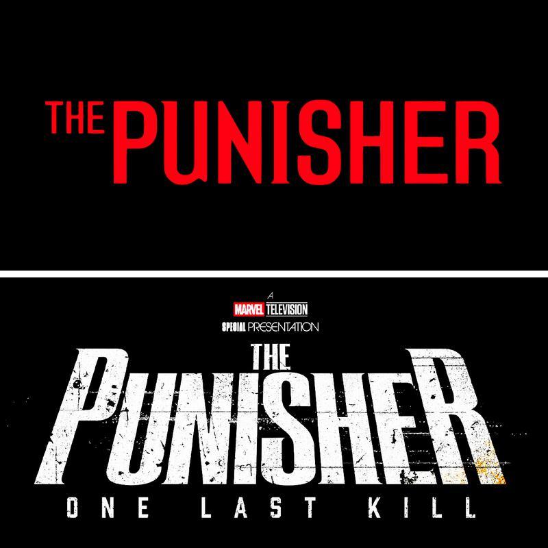 The Punisher movie logo vs THe Punisher One Last Kill logo.