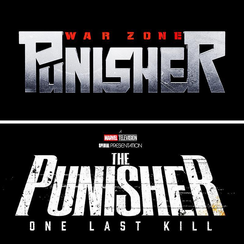 Punisher War Zone logo and Punisher One Last Kill logo.