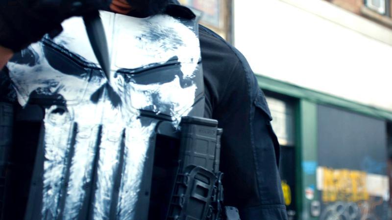 The Punisher's comic-accurate logo in One Last Kill.