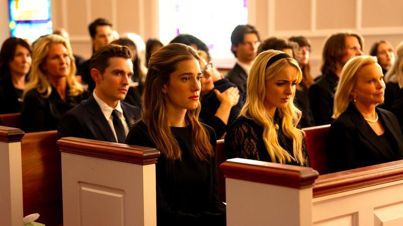 Clara Grant and her family at a funeral