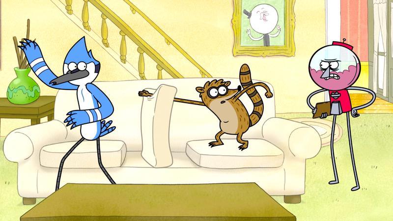Benson scalding Mordecai and Rigby.