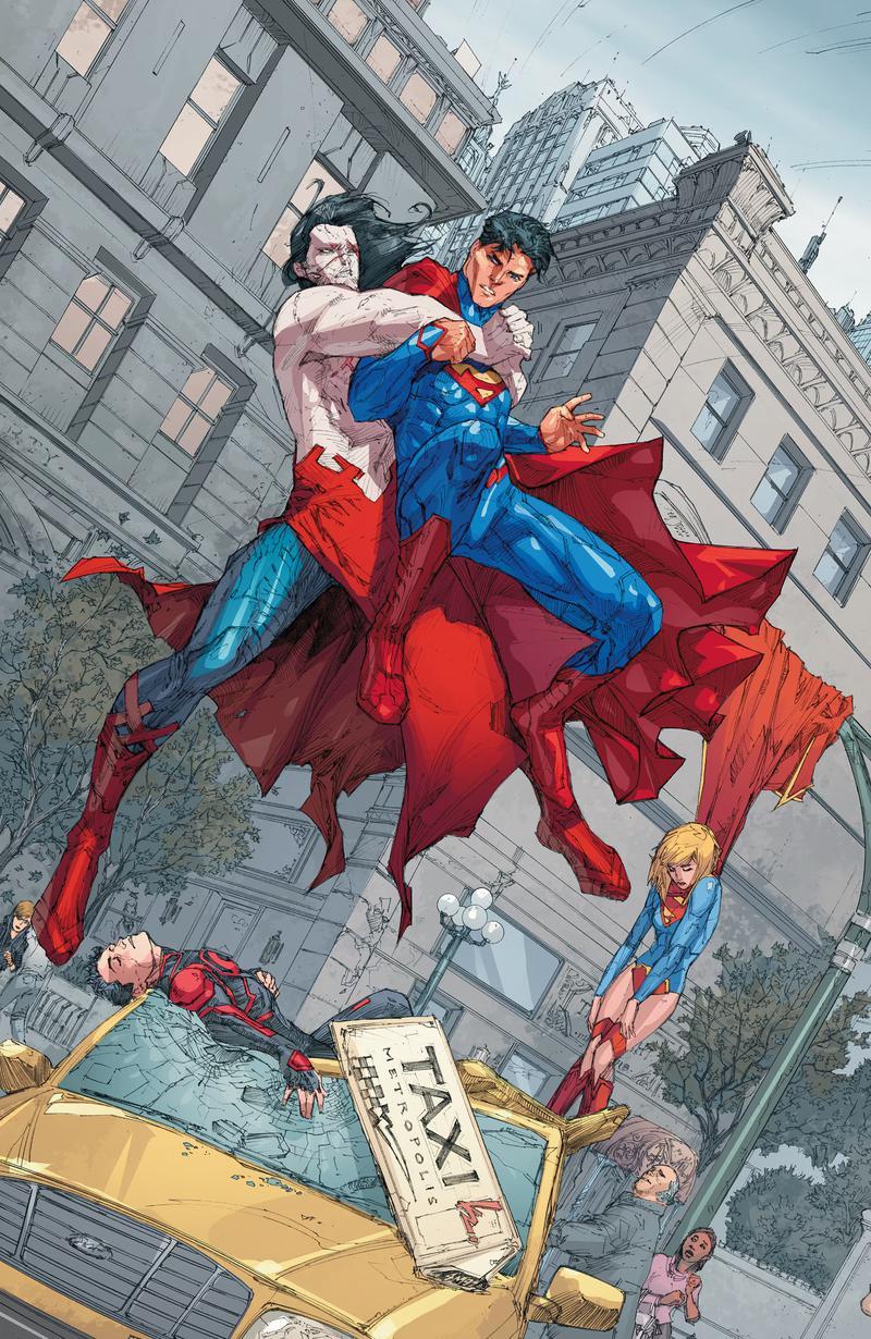 H'el holding Superman around his neck in DC Comics