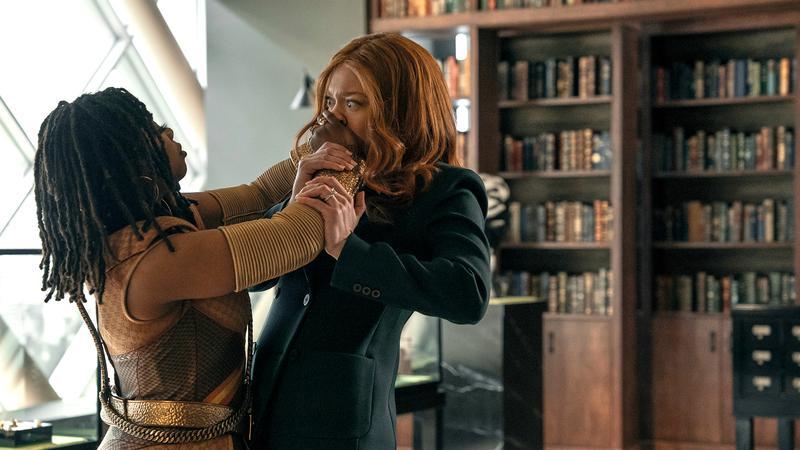 Sister Sage attacking Ashley.