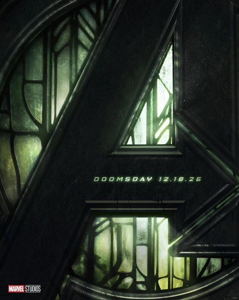 Avengers: Doomsday poster featuring a large A.