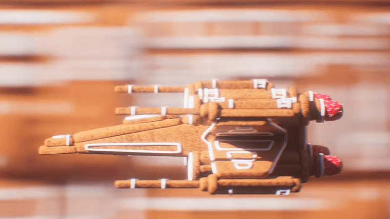 gingerbread X-Wing from Star Wars minis