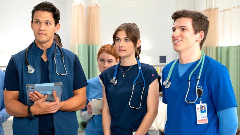 The new medical interns in the Scrubs revival.