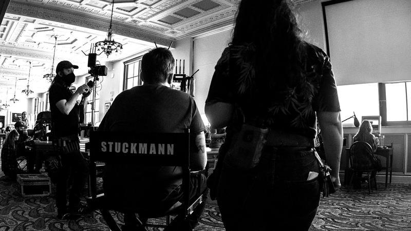 Chris Struckmann on set for Shelby Oaks