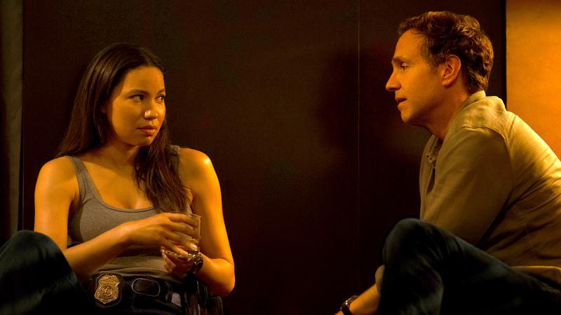 Jurnee Smollett and Rafe Spall in Smoke