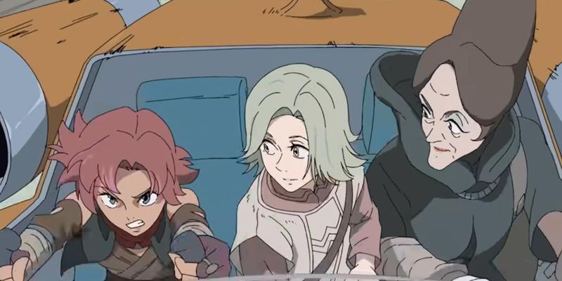 Characters escape in The Smuggler episode of Star Wars: Visions Volume 3