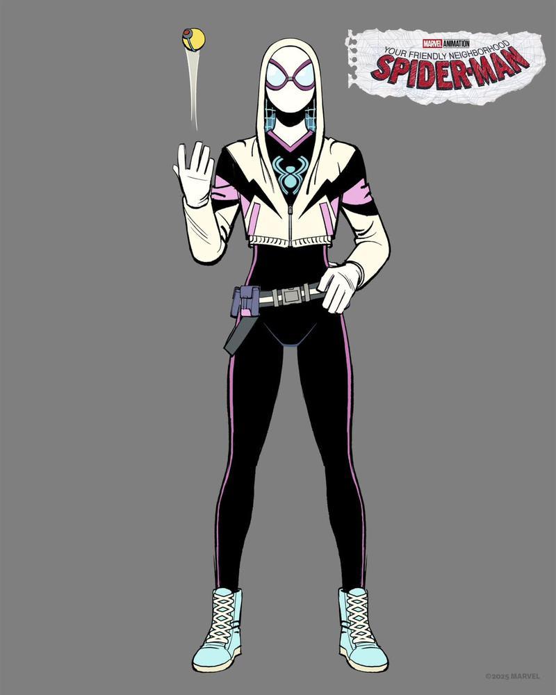 Spider-Gwen superhero suit in Your Friendly Neighborhood Spider-Man Season 2.
