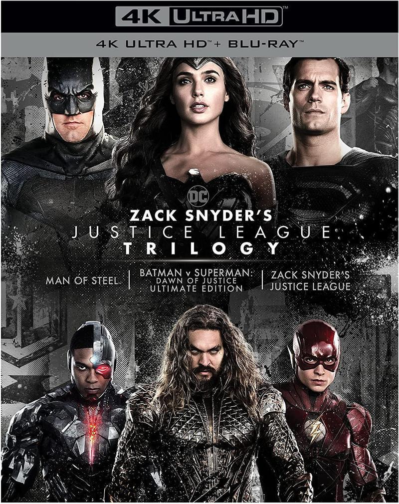 Justice League trilogy box set featuring Superman, Batman and other Justice League members.