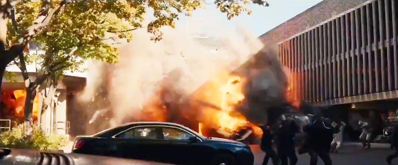 Spider-Man Brand New Day Trailer shot of an explosion at a prison.
