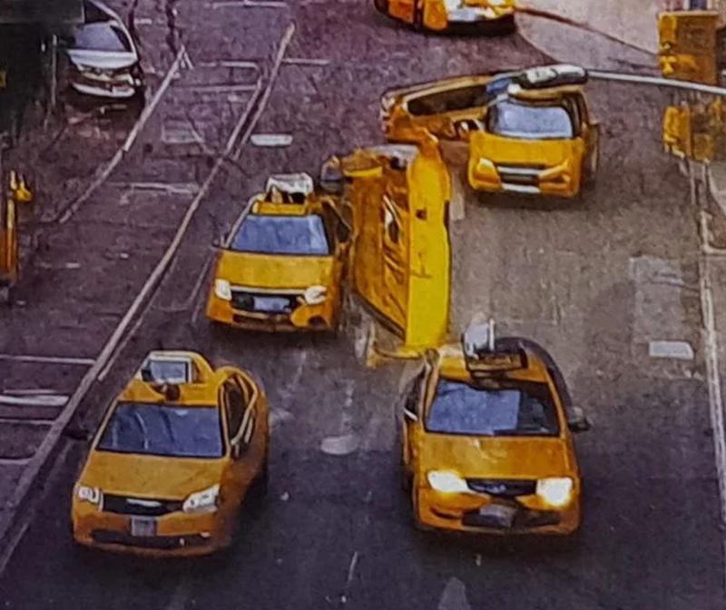 Spider-Man Brand New Day, Big City Little Spider, AI concept art, taxis.