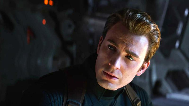 Chris Evans as Steve Rogers looking sad in Avengers: Endgame