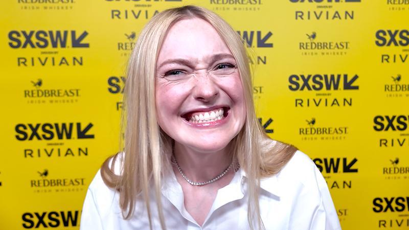 Dakota Fanning at SXSW 2026 for The Sun Never Sets.