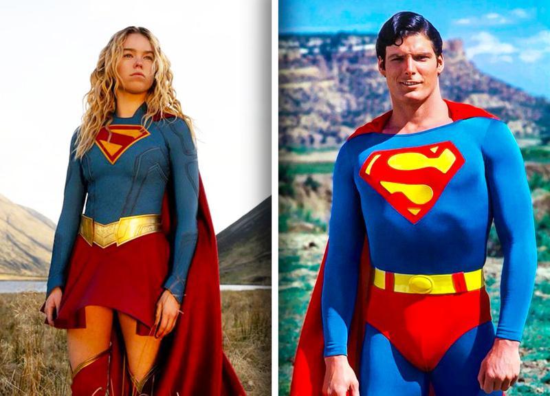 Milly Alcock Supergirl, Christopher Reeve Superman.