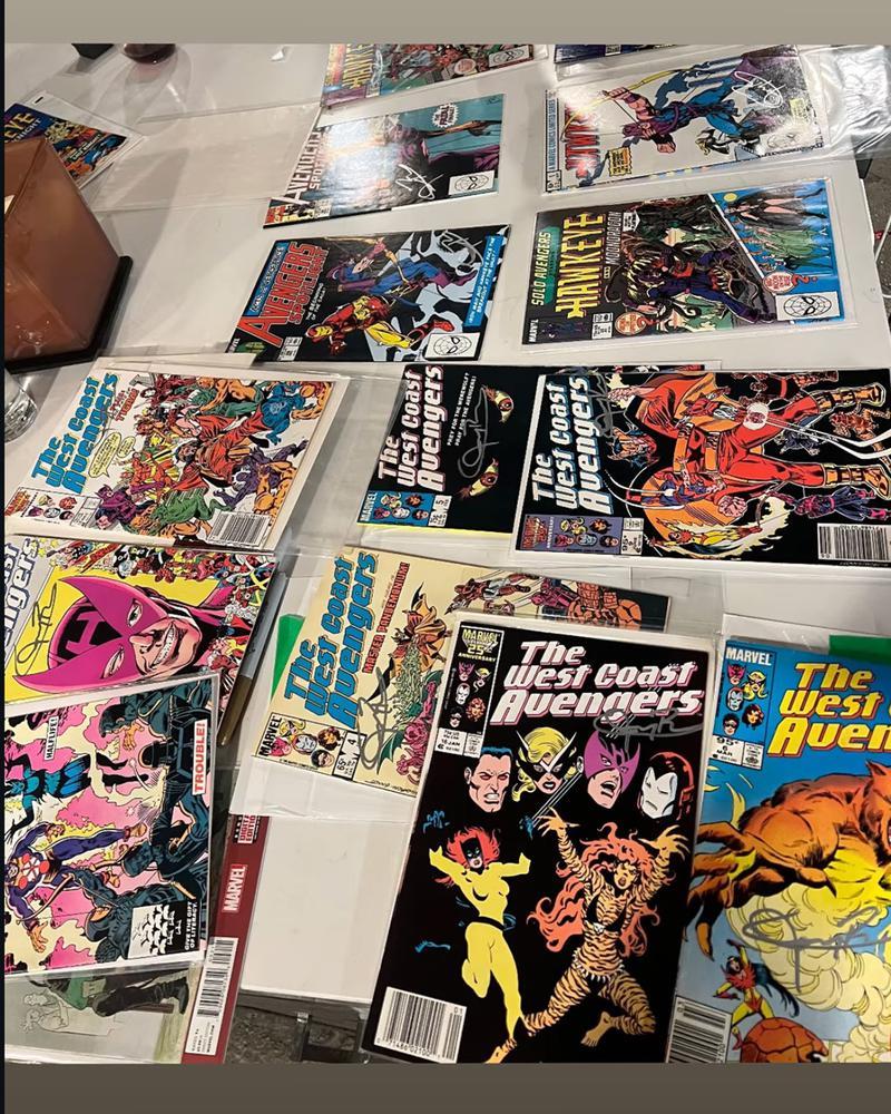 Jeremy Renner shares image of West Coast Avengers comics.