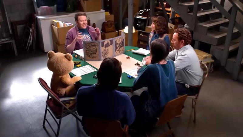 The cast of Ted playing DND with Brennan Lee Mulligan.