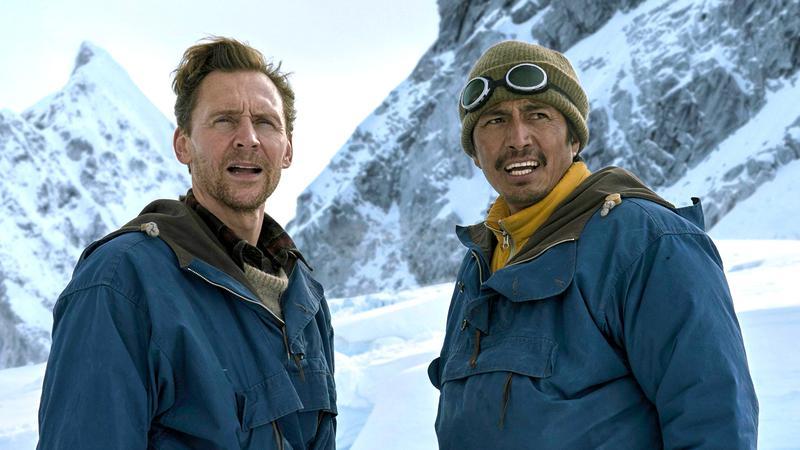 Genden Phuntsok's Tenzing, Tom Hiddleston's Ed Hillary on Mount Everest.