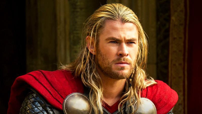 Chris Hemsworth as Thor looking stern in Thor: The Dark World