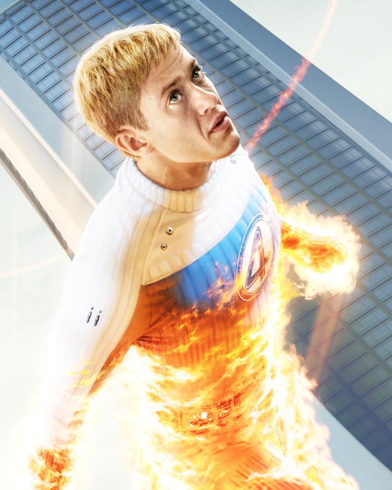 Joseph Quinn as Johnny Storm in The Fantastic Four.