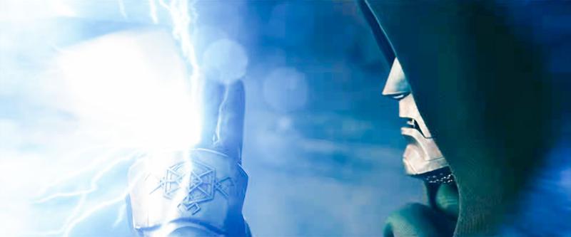 Doctor Doom catches Stormbreaker in Avengers Doomsday trailer.
