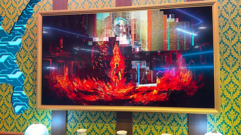 VisionQuest D23 display, Ultron, Human Torch.