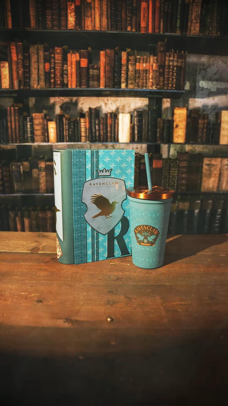 Ravenclaw book and cup popcorn bucket combo