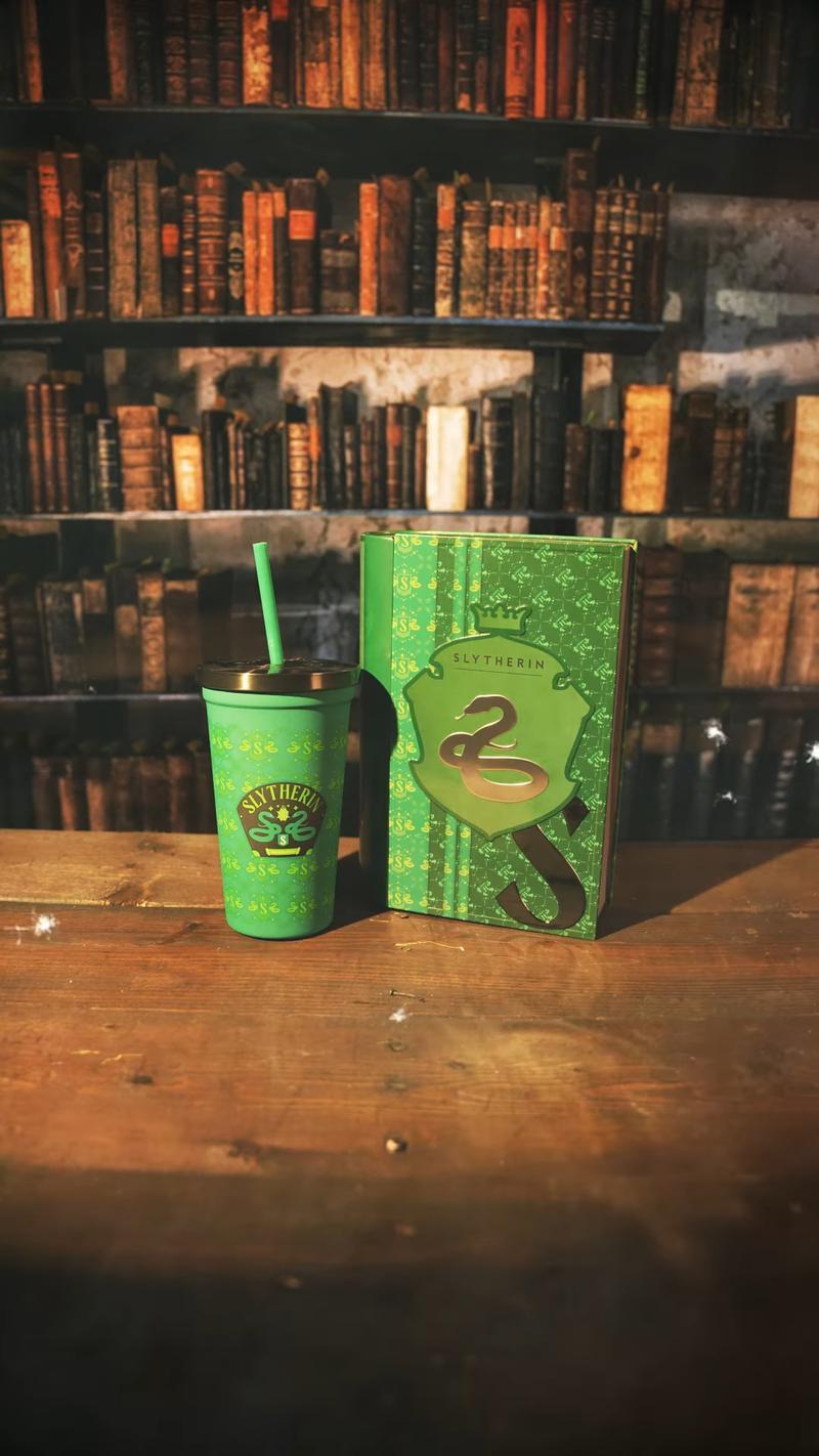Slytherin book and cup popcorn bucket combo
