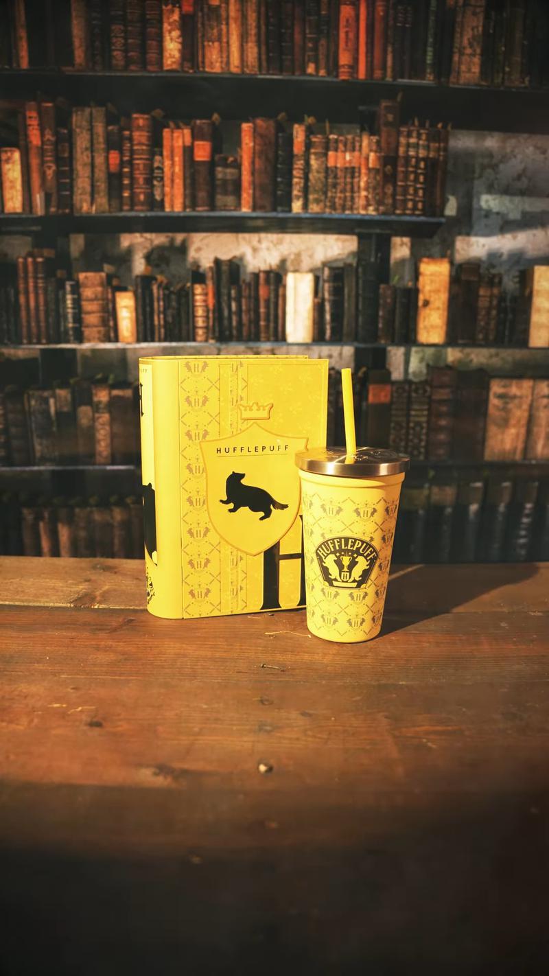 Hufflepuff book and cup popcorn bucket combo